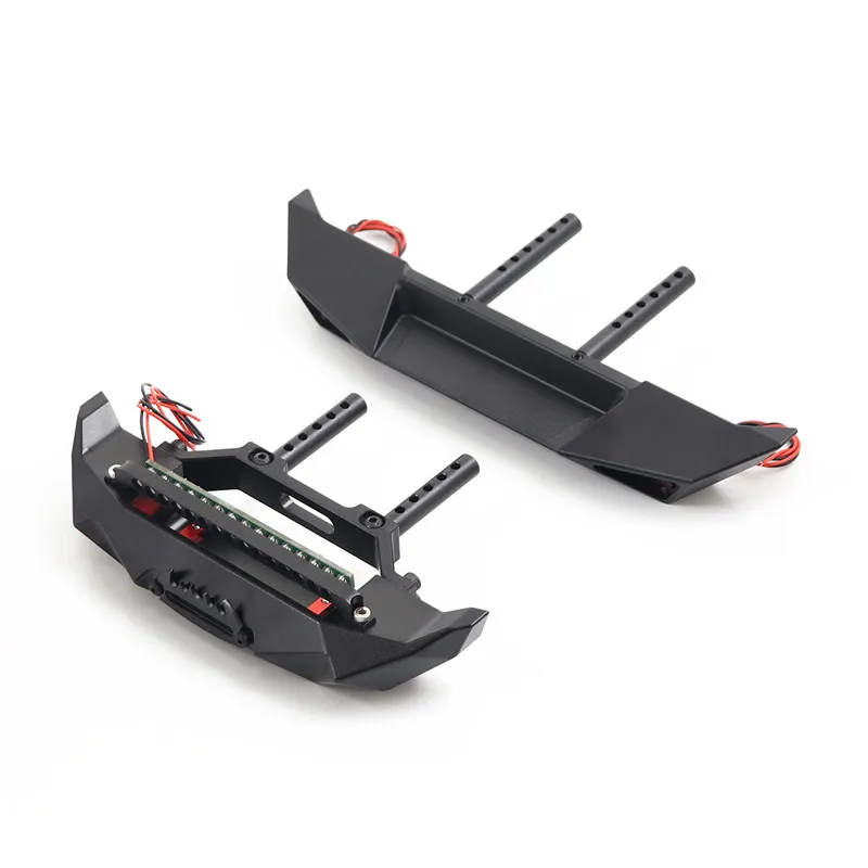 

Metal Front Rear Bumper with LED Light for 1/10 RC Crawler Axial SCX10 90046 90047 Traxxas TRX4 RGT 86100