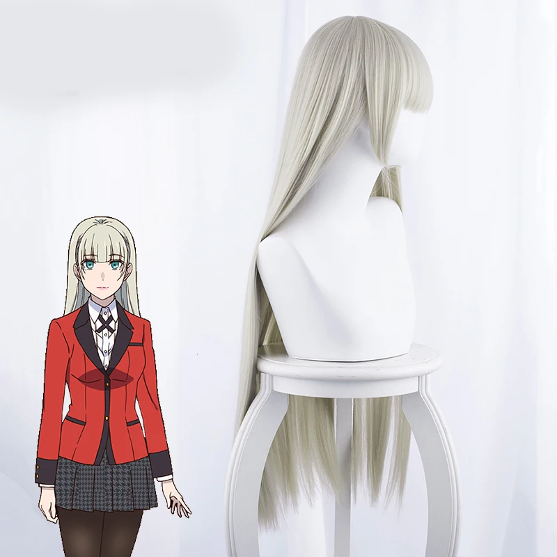 Длинный парик аниме Kakegurui Momobami riririka синтетический ворс реквизит для косплея