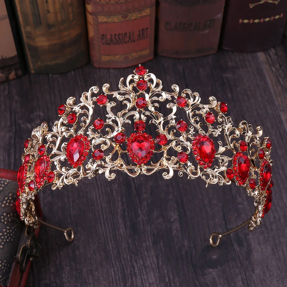 Лесной лист хрусталь искусственная Корона золотые головки украшения для невесты