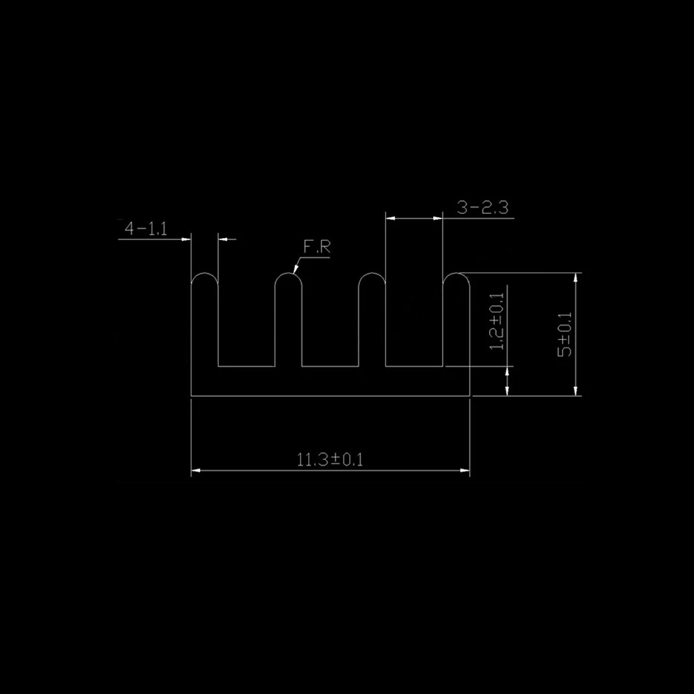 100 шт 11x11x5 мм теплоотвод ОЗУ чипсет алюминиевый радиатор с теплопроводящей лентой