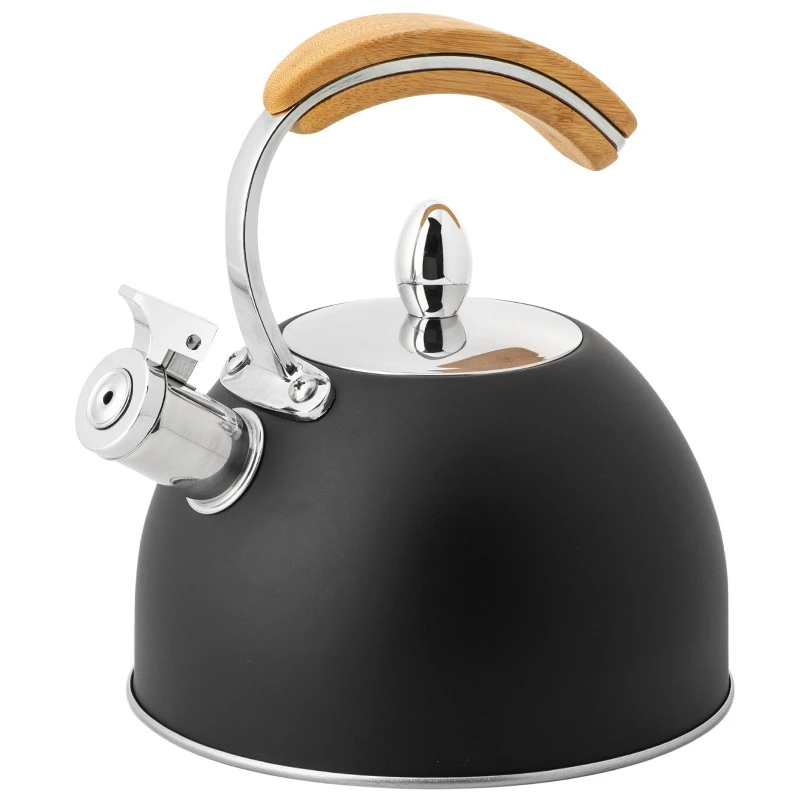 

3L Stainless Steel Tea Kettle for Stove Top, Whistling Teapot with Wooden Cool Anti-Hot Handle