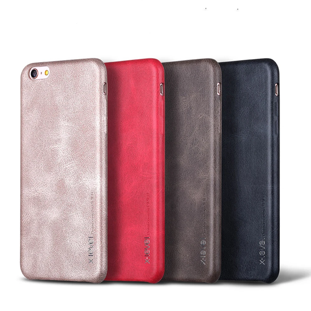 Для iPhone XS чехол для MAX XR, X-Level, роскошный винтажный кожаный чехол для iPhone 6 6s Plus, чехол на заднюю панель для iPhone 7, 8, 8 plus, hoesje