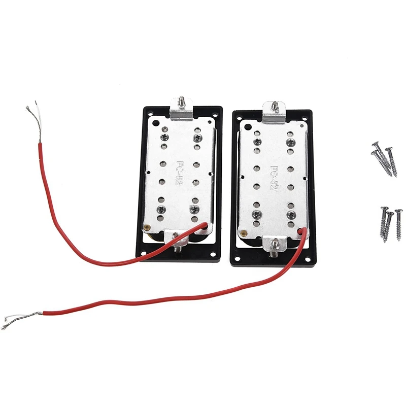 

1Set of 2 Zebra Faced Humbucker Double Coil Pickups with Electric Guitar Tremolo Bridge with Neck Plate ST Accessories