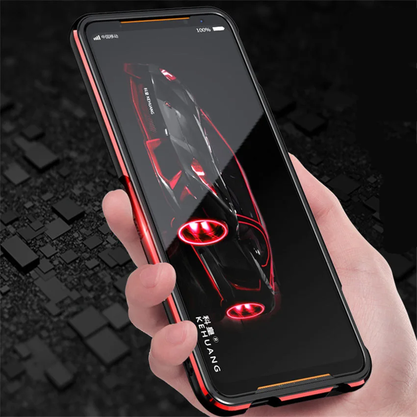 Для ASUS ROG 2 ROG2 чехол металлический каркас двойной цвет Алюминиевый Бампер Защитный чехол для ASUS ROG Phone II чехол