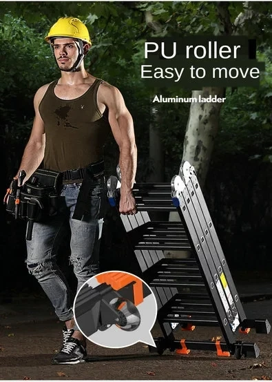 

Многофункциональная Складная Прямая лестница, 3,7 м, инженерная лестница, елочная лестница, строительное украшение, антинаклонная лестница