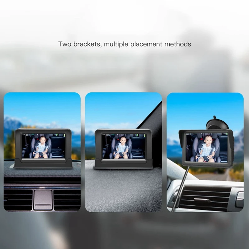 Kopen Auto 5.0 Baby Display Achter View Camera Verstelbare 1080P Baby Geen Licht Nachtzicht Monitor Met Usb Charger