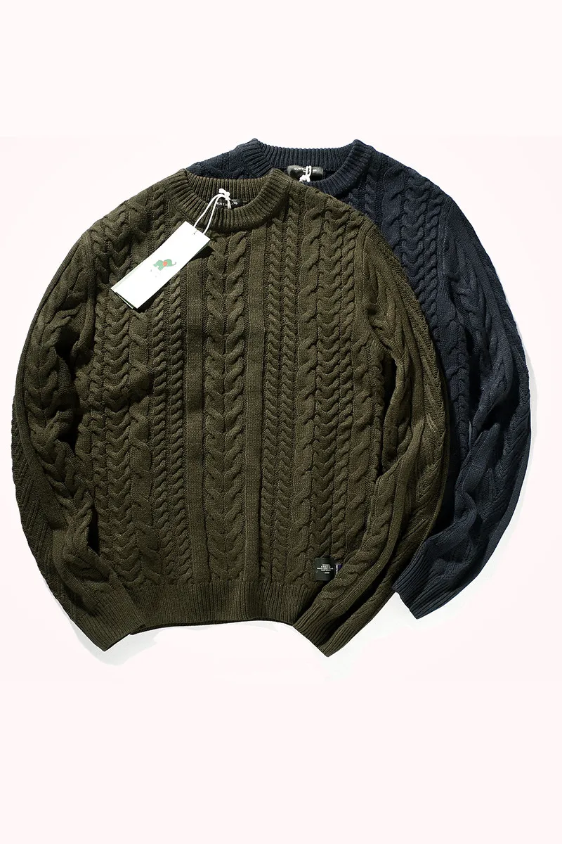 

2020 Autumn Winter Men's Fashion Simple Long Sleeve O-neck Slim Sweater Jacquard Knitting Technology Pullover Knitted Sweater