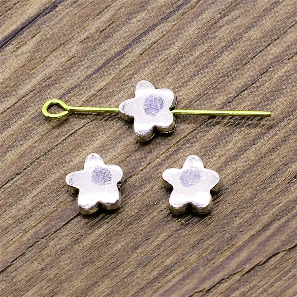 

15pcs 7mm Flower beads spacers jewelry finding & components