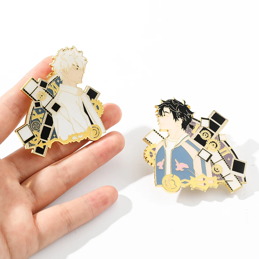 Аниме тайм агент брошь мультфильм металлический значок Косплей вечерние