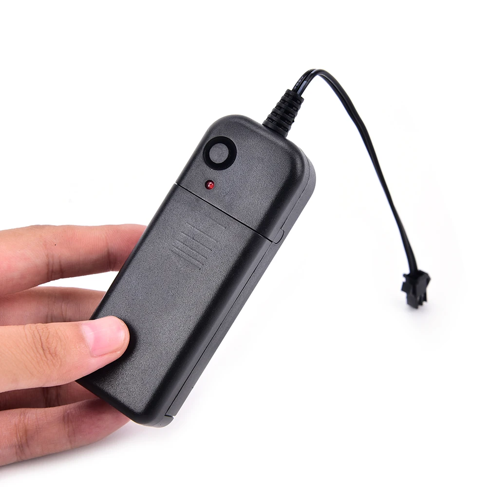

DC3V AA Battery Holder Box For 1-10m Light EL Wire Glasses Glow Neon Decor Battery Storage Cover Box Converter Connector