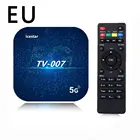 ТВ 007 Смарт ТВ Box Android ТВ коробка 4k 5G Wifi смарт-Quad-core Беспроводной сети Декодер каналов кабельного телевидения двухчастотный цифровой ТВ Декодер каналов кабельного телевидения