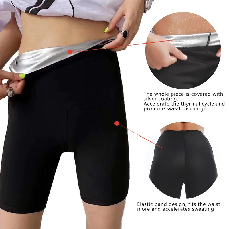 

High waist women sauna yoga sweatpants Slimming body shapers sport leggings Fitness stretch lose weight trainer tights trousers