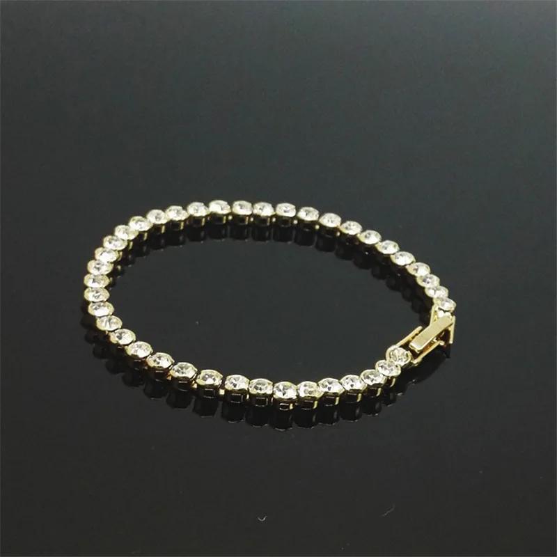 Модный хрустальный Теннисный браслет с циркониевыми бусинами цепочка браслеты