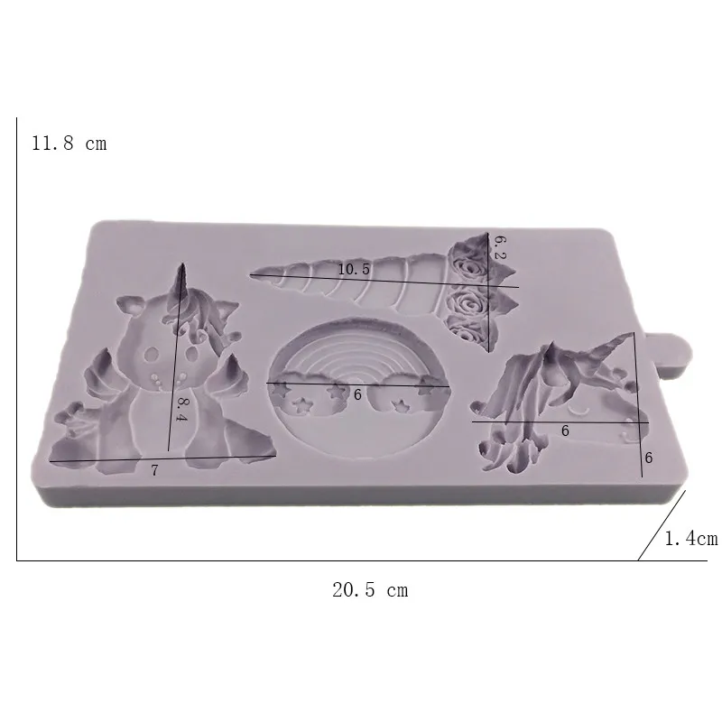 

New Flamingo Unicorn Silicone Fondant Mould Chocolate candy cake lace decoration tool Pastry biscuit baking mold