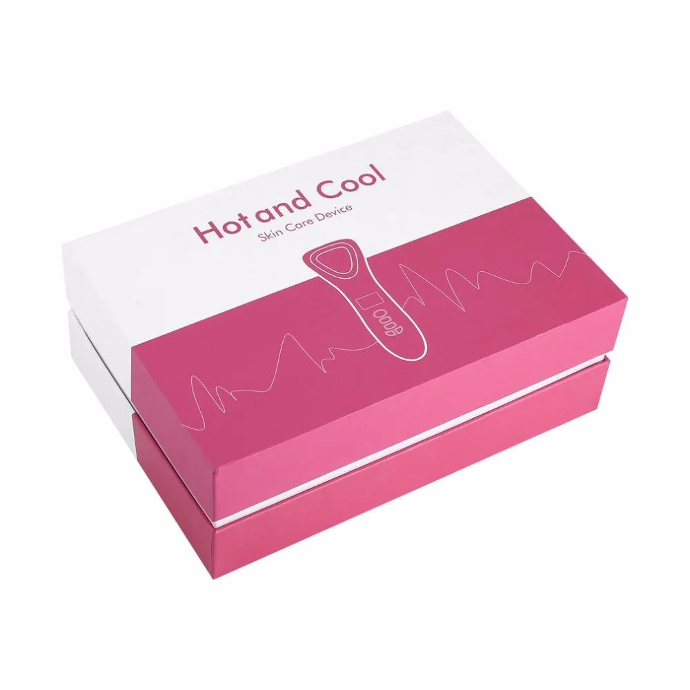 

Household Beauty Instrument Hot Cold Hammer Massage Facial Ultrasonic Vibration USB Rechargeable LED Light Home Use Therapy New