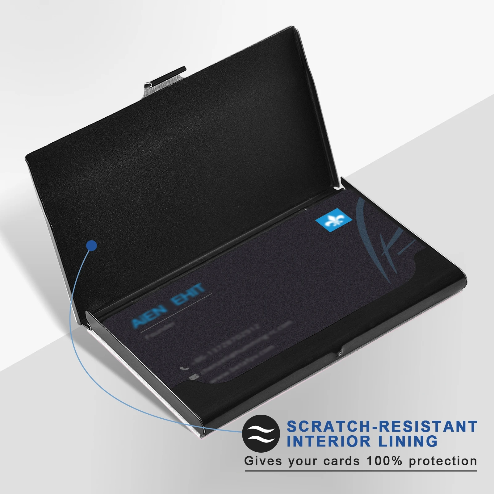 Чехол для кредитных карт с металлической крышкой из нержавеющей стали | Багаж и