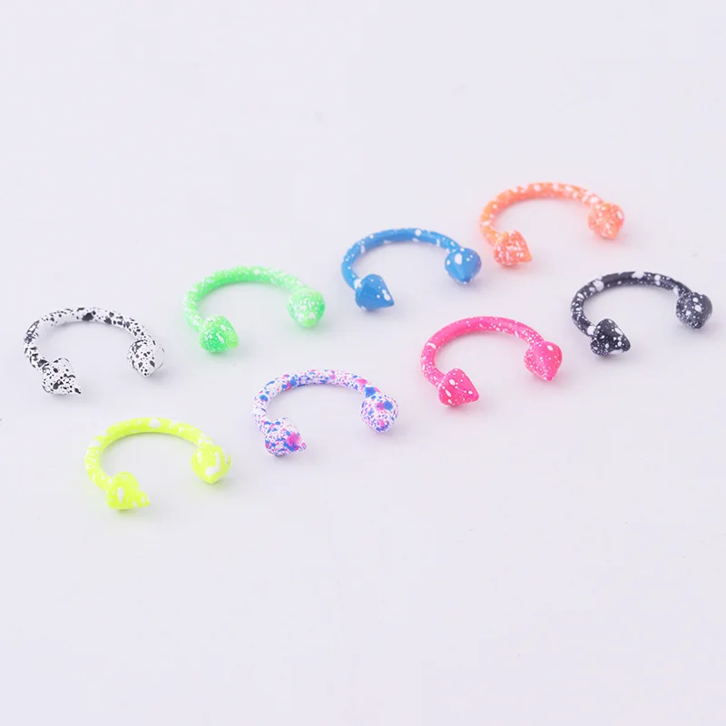 Шип 16 г из хирургической стали круглая штанга подкова губа прокалывание