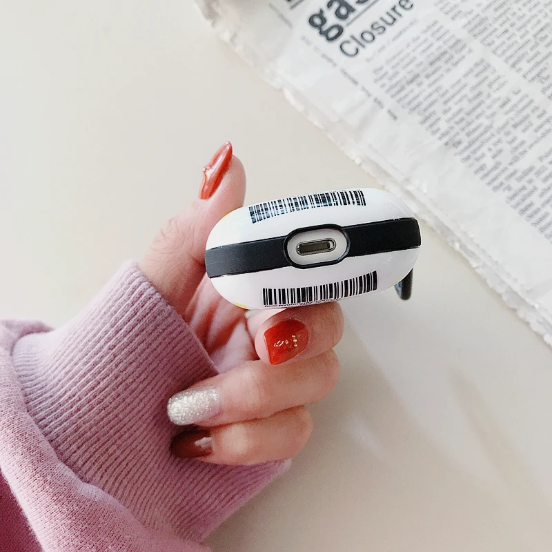 Модный Роскошный чехол для AirPods с этикеткой штрих-кодом Нью-Йорк милый Bluetooth