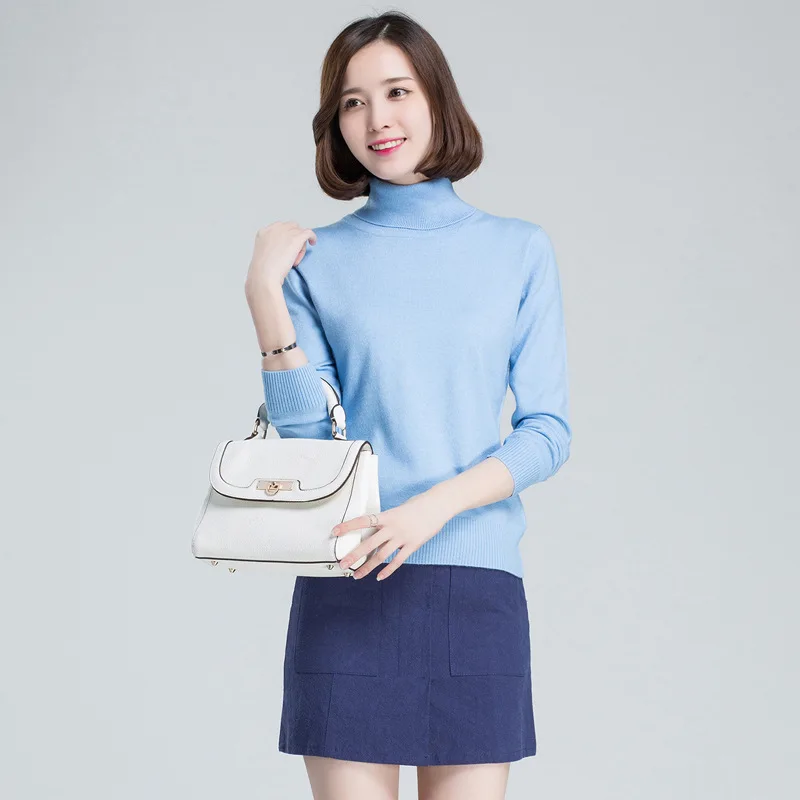 Women Cashmere Sweater Winter Warm Turtleneck Sweaters Fashion Soft Knitted Wool Pullovers Slim Clothes | Женская одежда