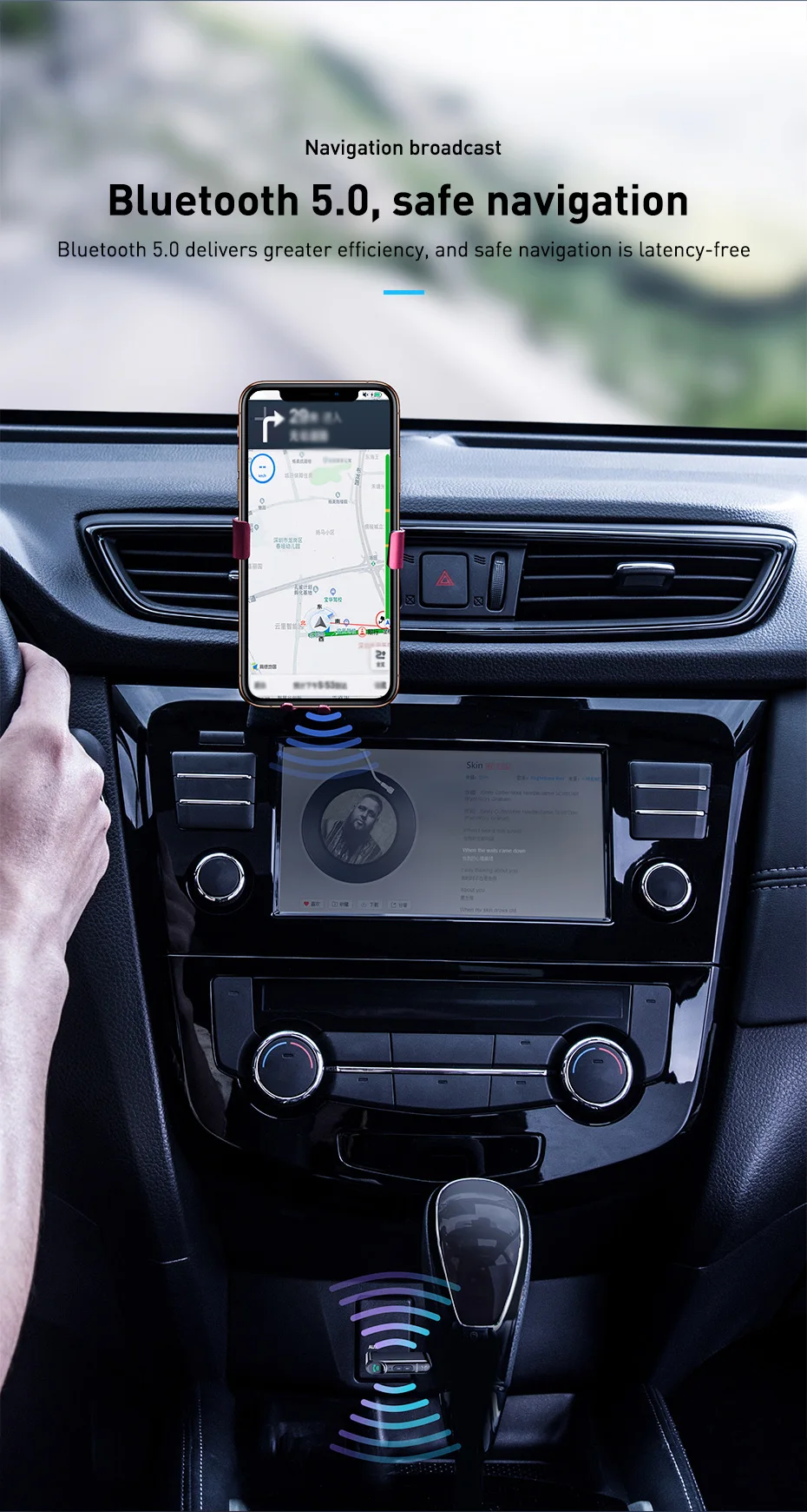 Baseus AUX автомобильный bluetooth-приемник 3,5 мм разъем аудио Музыка Bluetooth 5,0 автомобильный комплект Беспроводной Громкая Связь Динамик Bluetooth стерео