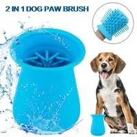 dog paw cleaner cup soft silicone combs portable outdoor pet foot washer cup paw clean brush quickly wash foot cleaning bucket