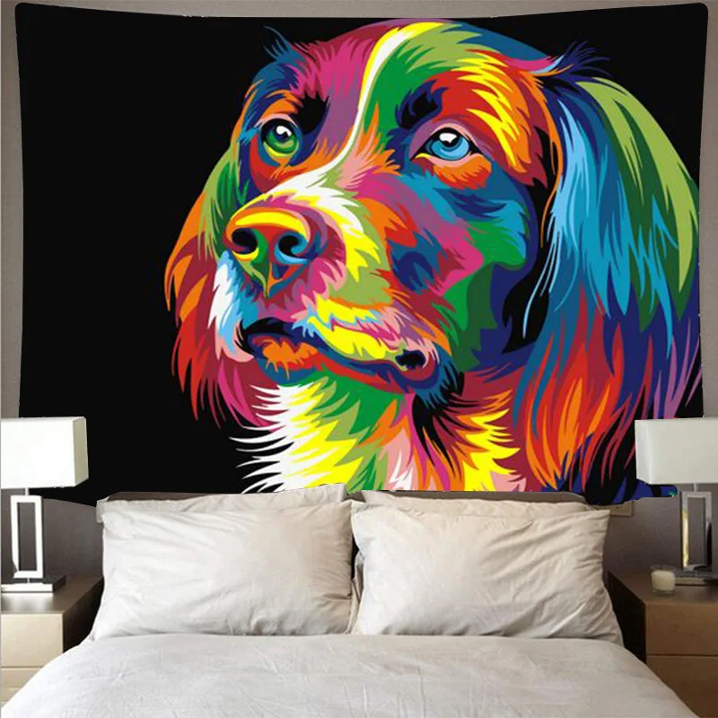 

dog tapestry animal wall hanging bedroom decor backdrop trippy carpet wall fabric tenture murale