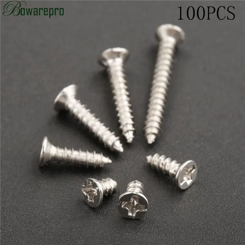 100 шт. саморез с плоской головкой винты из металла никелированным железом