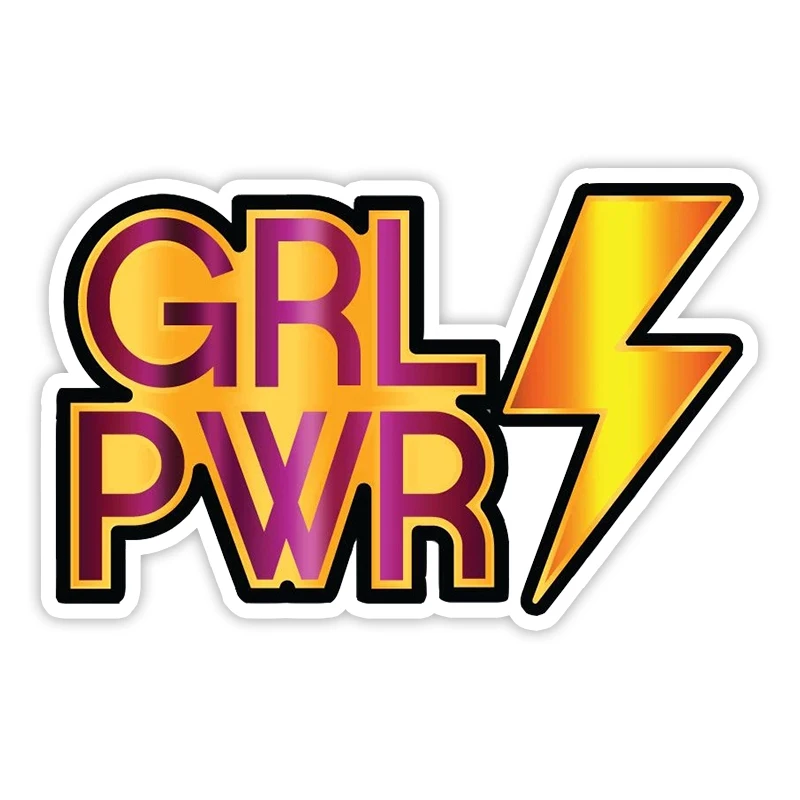 

S40942 # различные размеры ПВХ самоклеящаяся наклейка Grl PWR Автомобильная наклейка водонепроницаемые автомобильные декорации на бампер заднее...