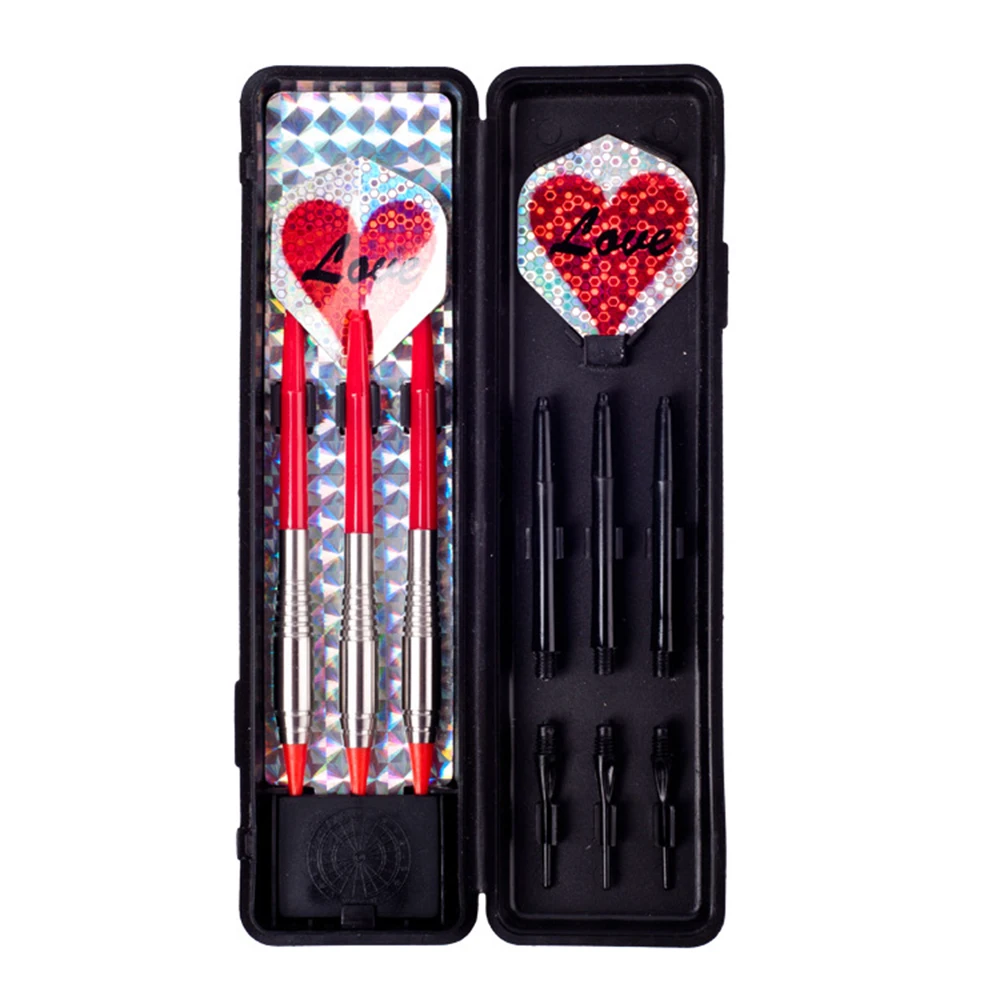 

3Pcs 18g Professional Safe Dart Sets Soft Plastic Tip Tungsten Steel Barrel Love Flight Competition Electronic Dart