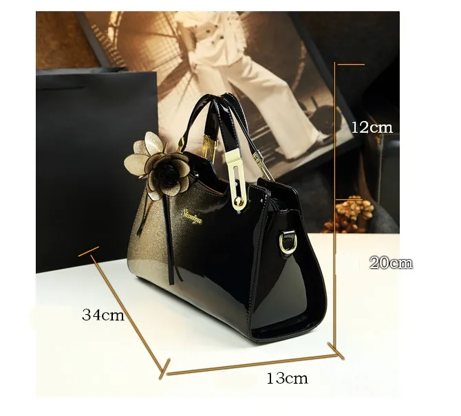 Goede Nieuwe Organizer Luxe Hoge Kwaliteit Designer Lakleer Vrouwen Handtas Top Handvat Tas Patchwork Messenger Bag Bolsa Feminina