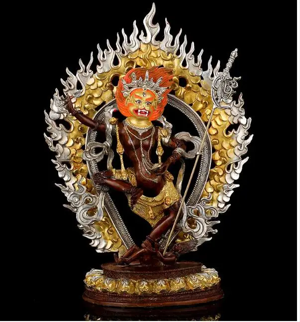 Большая позолоченная статуэтка Будды из латуни для дома и семьи эффективная