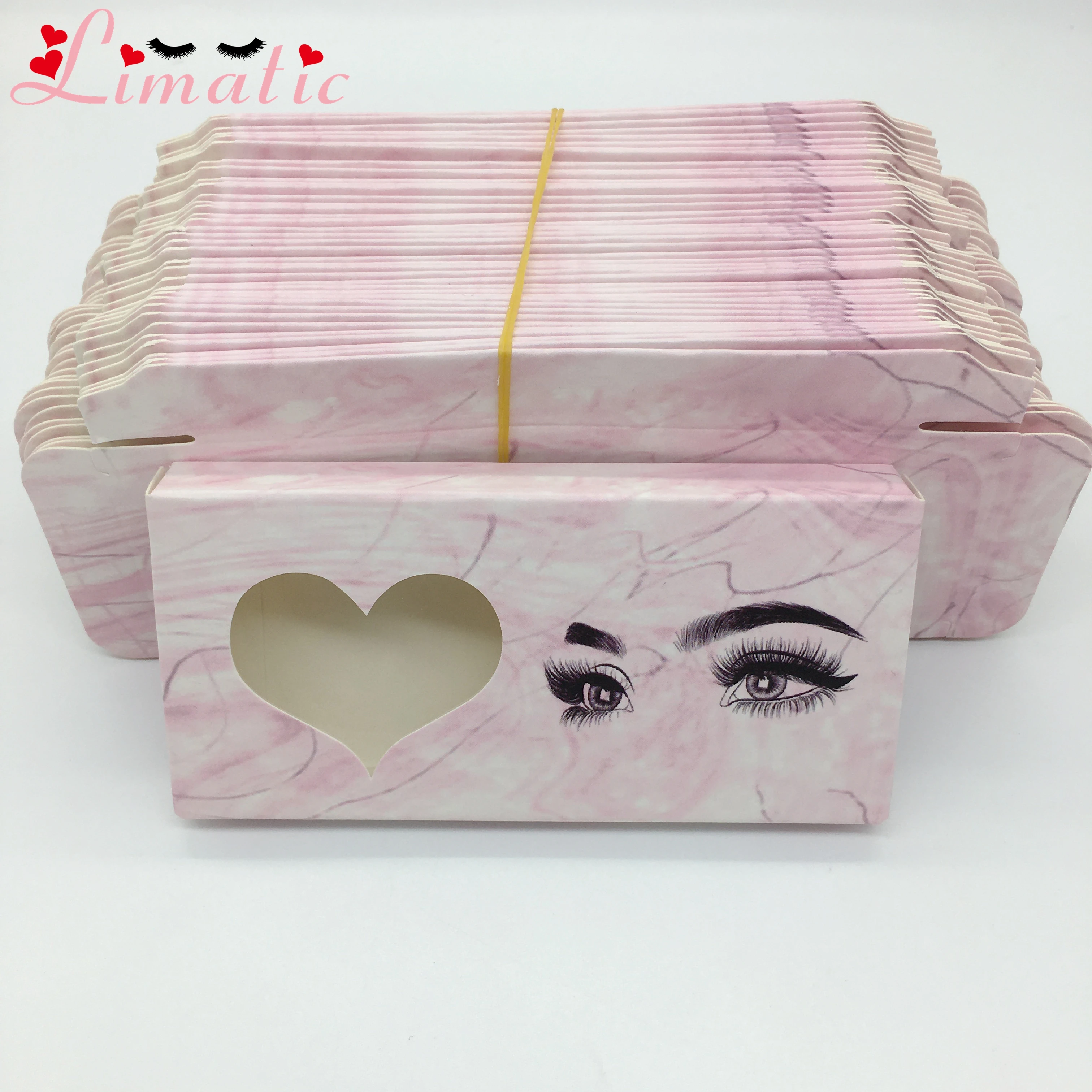 Пустые бумажные футляры для ресниц прямоугольные мраморные коробки 50/100 шт. |