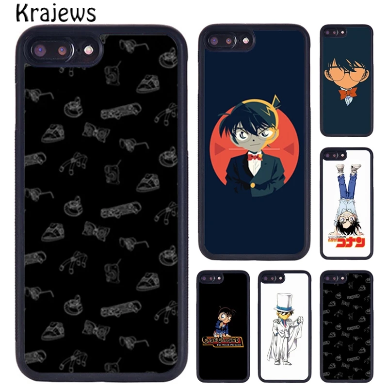 Красивый чехол для телефона krajew с детективом рисунком Конана iPhone X XR XS 11 12 Pro MAX 5 6 6S