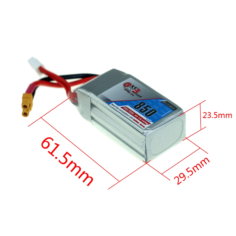 Перезаряжаемая литий полимерная батарея Gaoneng GNB 11 1 V 3S 550mAh 850mah 80/160C XT30 Plug Connector для