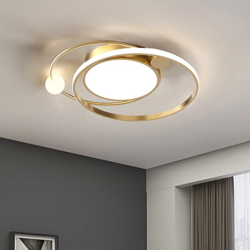 Современное металлическое кольцо в скандинавском стиле лампы для гостиной