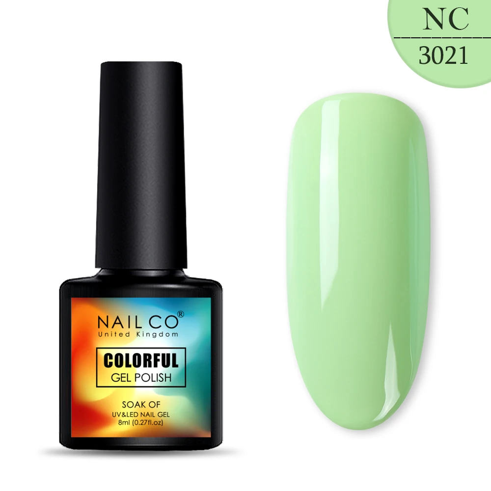 3021 NAILCO, новинка, 8 мл, 130 цветов, светодиодный Гель-лак для ногтей УФ гель для ногтей, салонный домашний лак, Гель-лак, гибридный, впитывающий - Цвет: 3021