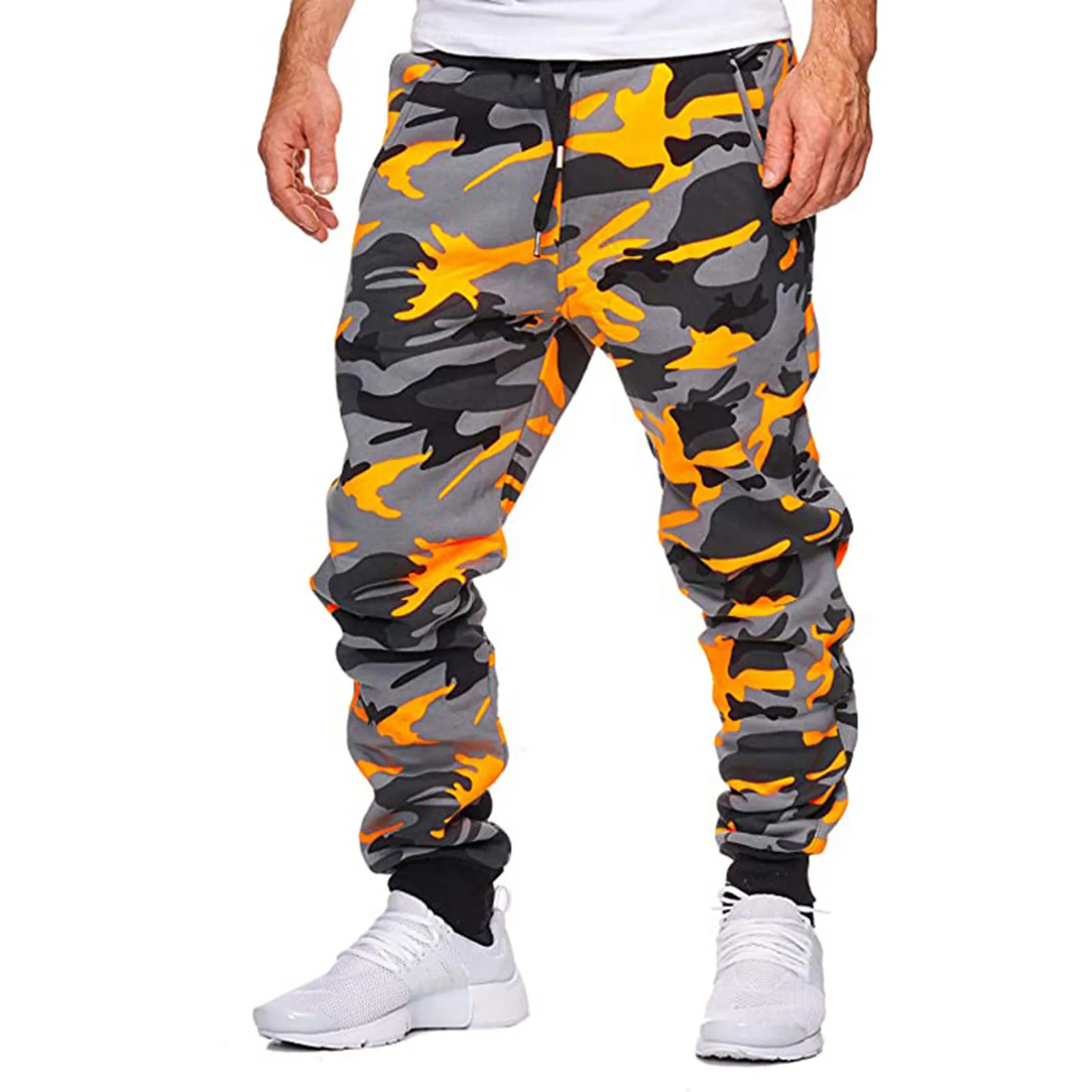 

Fashion Men's Sport Camouflage Printed Drawstring Casual High Waist Streetwear Sweatpants Drawstring Long Pants Trousers#g3