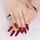 24 шт.компл. европейские накладные ногти на шпильке длинный дизайн черные фиолетовые красные накладные ногти с полным покрытием искусственные ногти наклейка на ногти