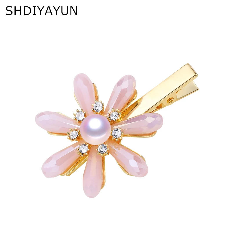 SHDIYAYUN новые модные заколки для волос с натуральным пресноводным жемчугом женщин