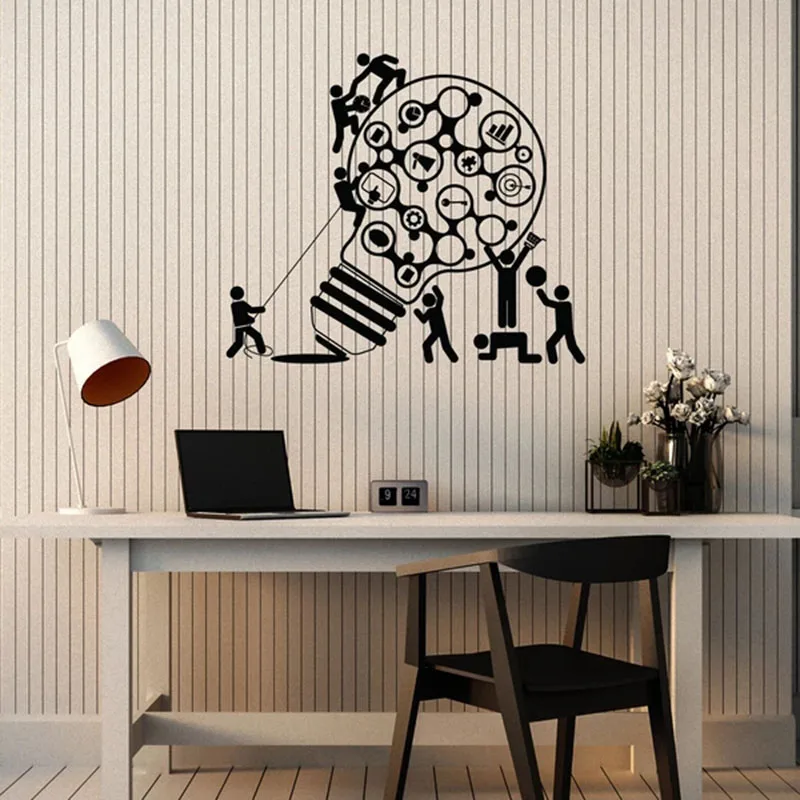 Настенные наклейки креативный светильник для командной работы лампа идея офиса