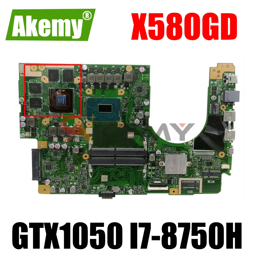 

X580GD Motherboard For ASUS VivoBook Pro 15 N580G N580GD NX580G NX580GD Laptop Motherboard Mainboard With/ GTX1050/4GB I7-8750H