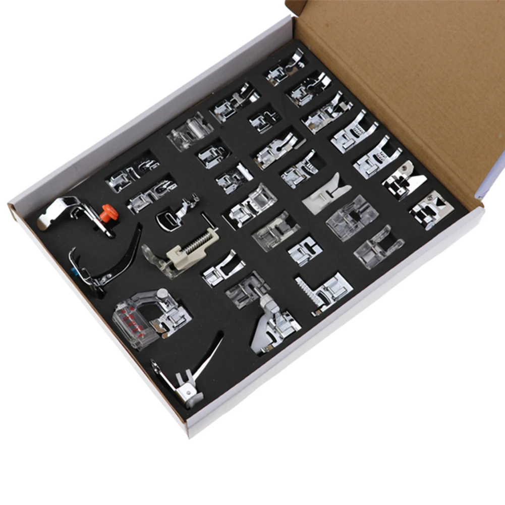 32 Pcs Mini Sewing Machine Presser Foot Feet Braiding Blind Stitch Darning Accessories for Brother Singer Janome | Дом и сад
