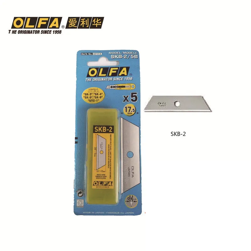 

5pcs OLFA Oliver Japan imported SKB-2/5B safety knife replacement blade SK-3/ SK-4/ SK-3/ SK-6/ SK-9 Universal