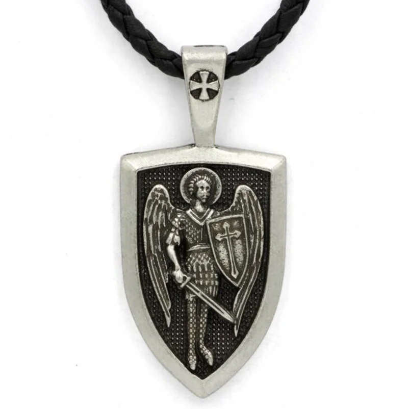 Мужское ожерелье Archangel Saint Michael религиозный стиль амулет подвеска ювелирные