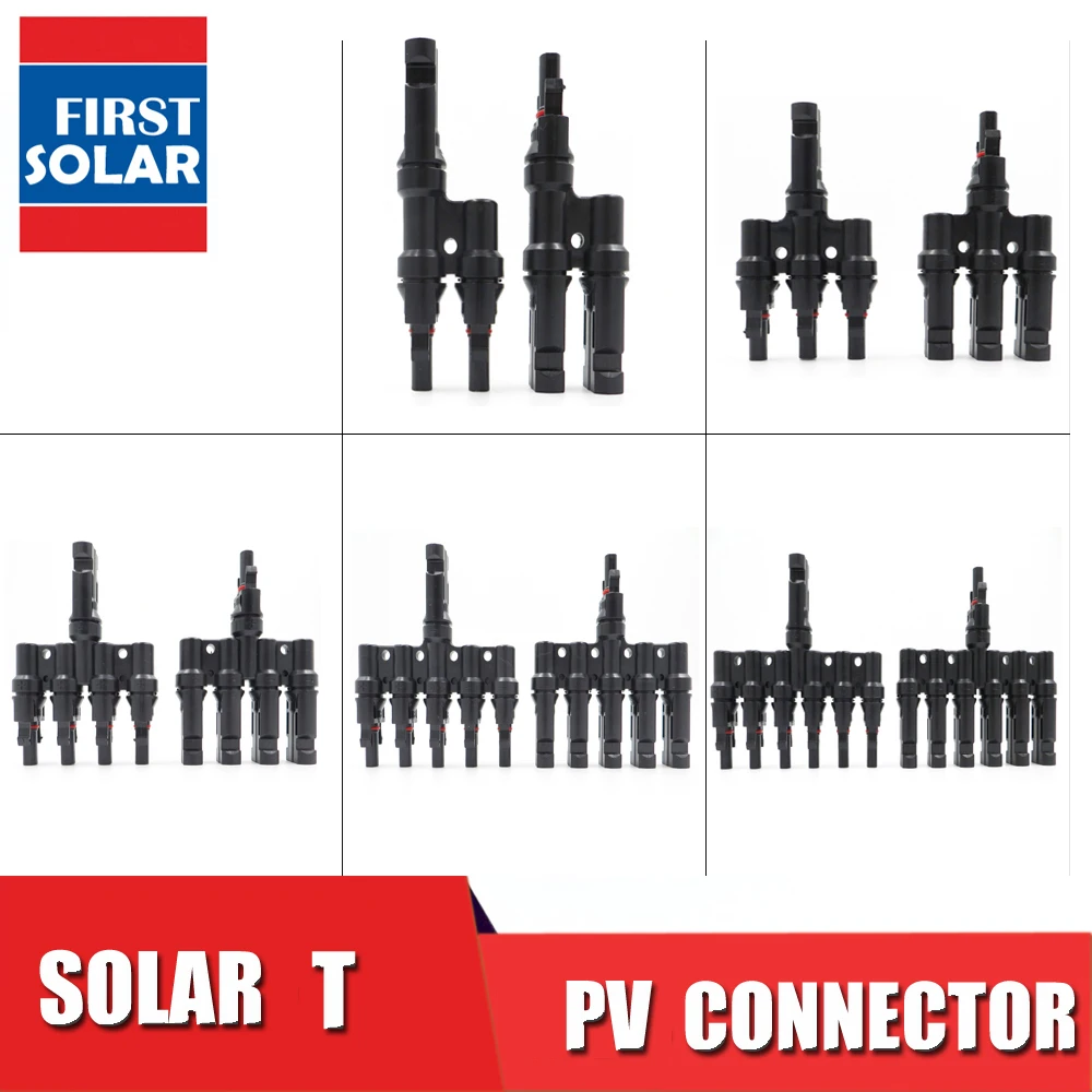 Фотоэлектрический соединитель PV T 3T 4T 5T 6T параллельное подключение 30A 1000V 2 шт.