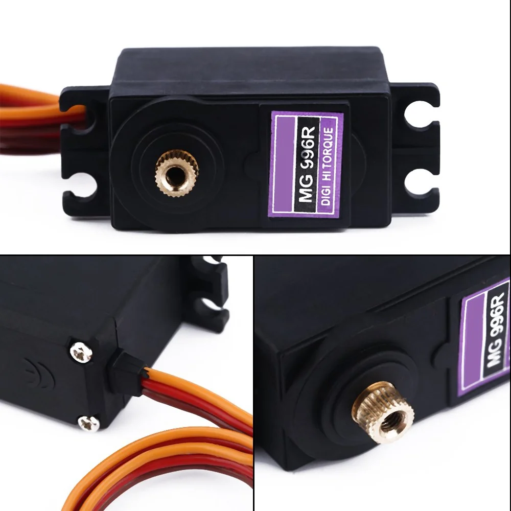 Servo Digital MG995 MG996, engranaje de Metal para coche JR, helic&oacute;ptero, barco, Arduino UNO, gran oferta, 13KG, 15KG, 4 unids/lote-2