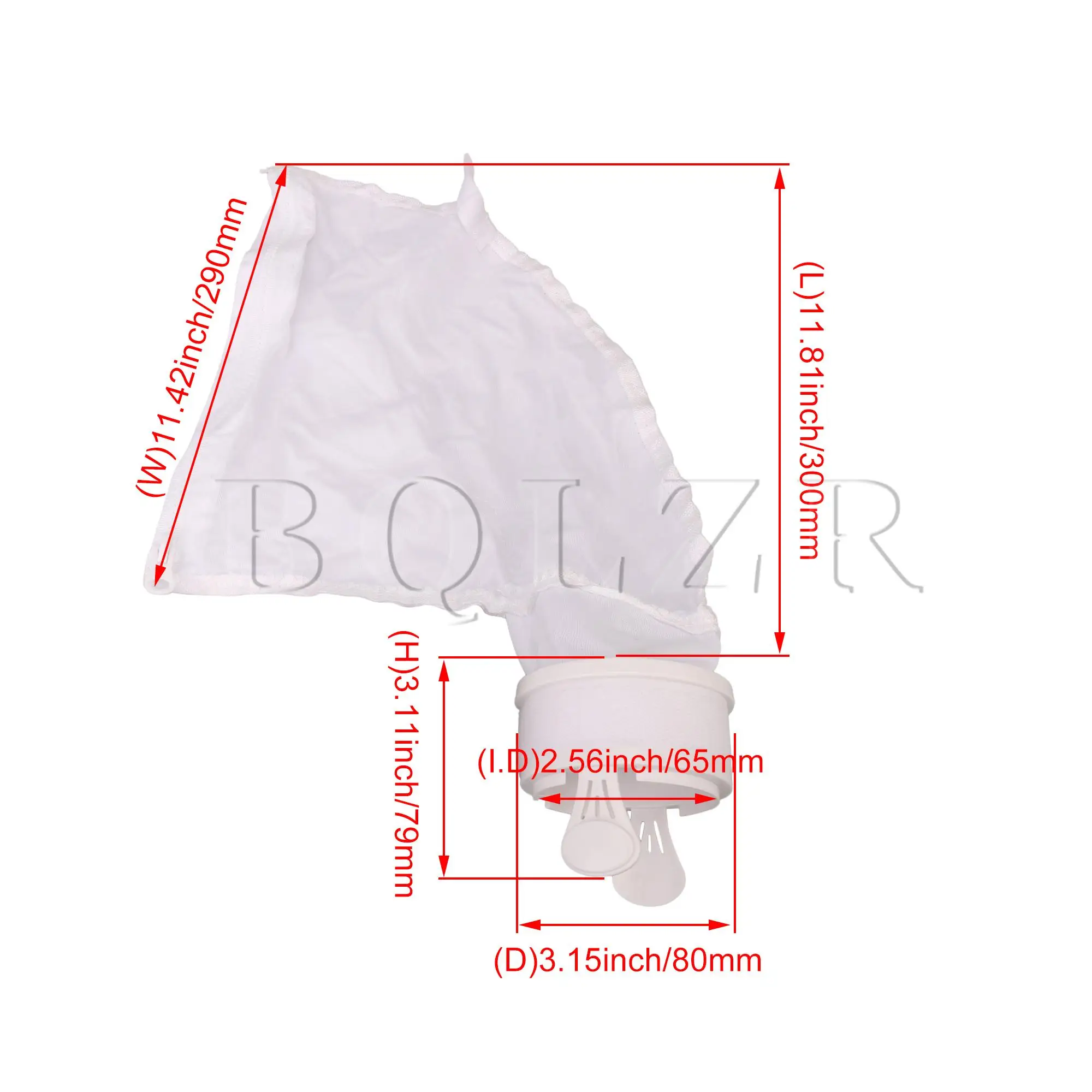

BQLZR 2pcs Pool Cleaner Filter Bag Replacement Accessories White 300x290mm