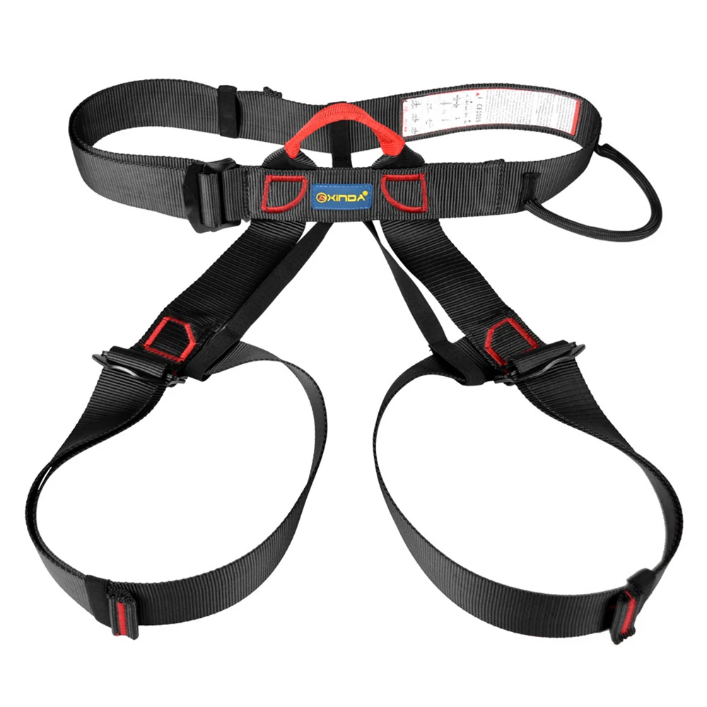 Черный Outdoor Climbing Harness Safe Seat Belt for Men Women Mountaineering Training Caving Rappelling camping climbing Equipment - Цвет: Черный
