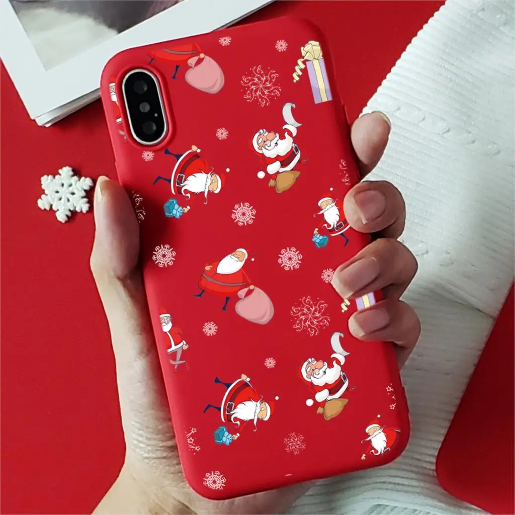 Чехлы для телефонов с рождественским оленем снеговиком iPhone 11 Pro X XR XS Max 7 8 6 6S S Plus 5