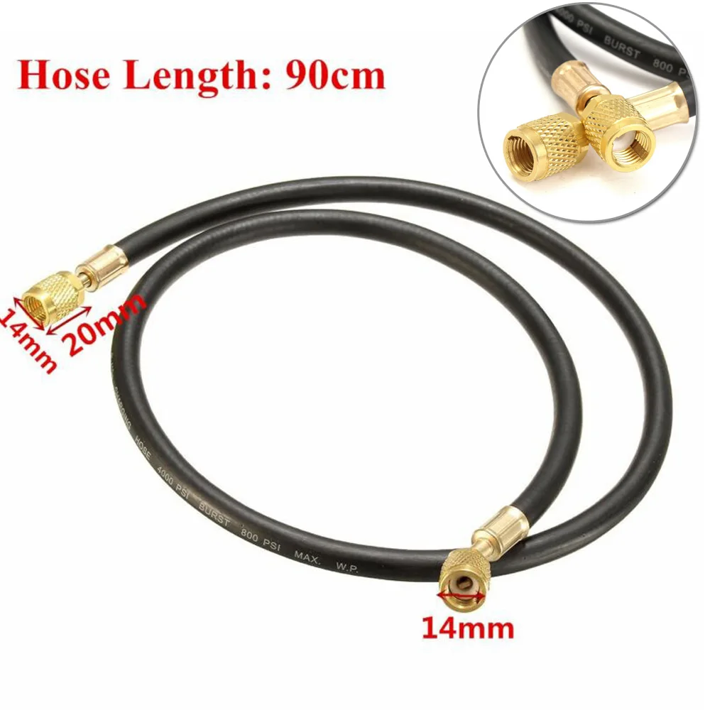 

HVAC Black Charging Hose 600psi R410A Refrigerant Manifold Gauge Refrigeration For Air Conditioning Repair Tools
